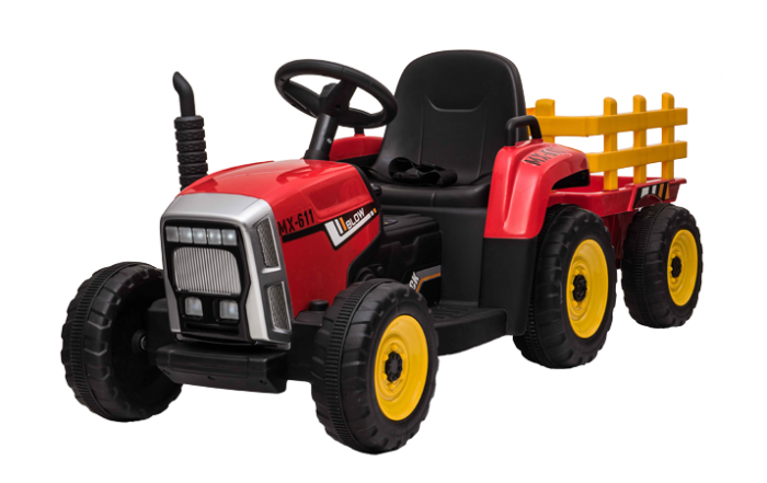 Tracteur Avec Remorque Electrique Pour Enfants 12 V Avec Télécommande 2,4g  - 3 Vitesses à Prix Carrefour