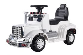 Camion Porteur 6V - Camion Electrique Pour Enfants Blanc
