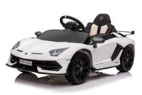 12V Lamborghini Aventador SVJ sous licence Blanc