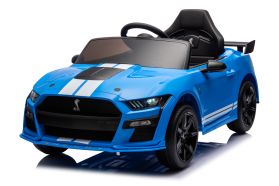12V Ford Shelby Mustang GT500 Bleu Sous License